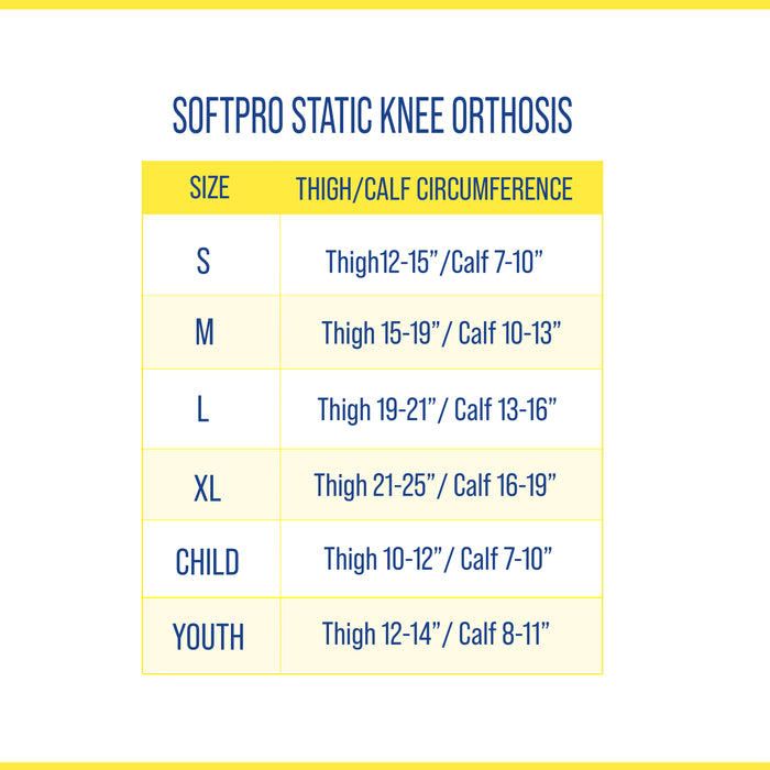 SoftPro Static Knee Orthosis L1831OCSI by Brace Direct - Comfortable Knee Support for Flexion Contractures