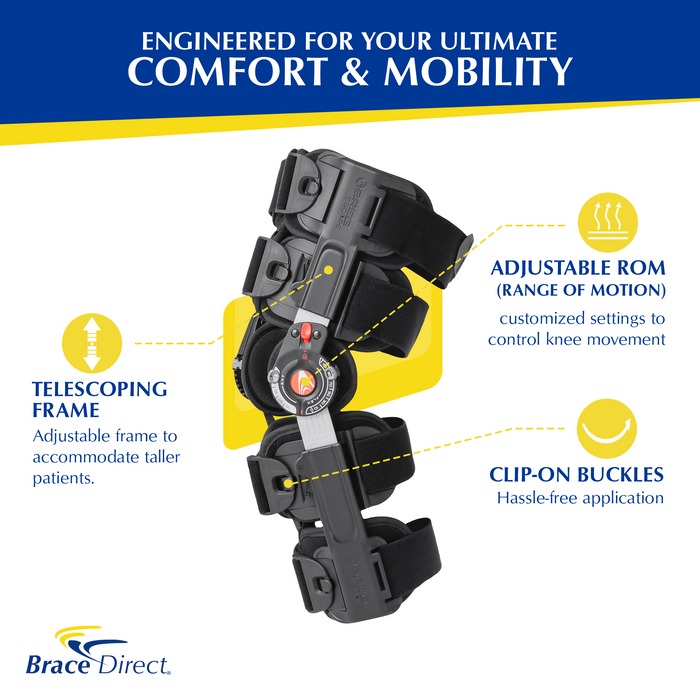 Breg T Scope Premier Post-Op Knee Brace with BridgeTech Incision Pad - Trusted Knee Recovery Solution by Brace Direct L1833, L1832
