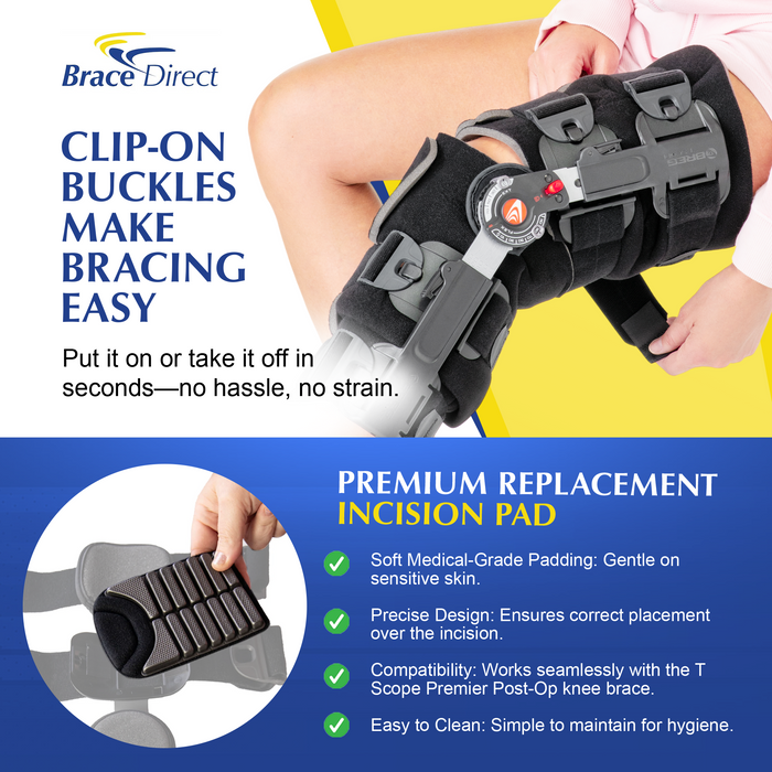 Breg T Scope Premier Post-Op Knee Brace with BridgeTech Incision Pad - Trusted Knee Recovery Solution by Brace Direct L1833, L1832