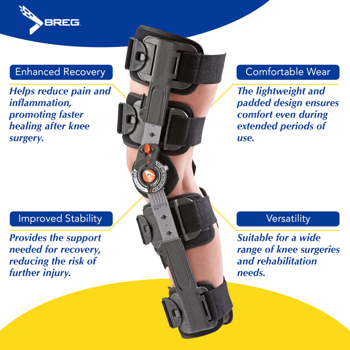 Breg T Scope Premier Post-Op Knee Brace with BridgeTech Incision Pad - Trusted Knee Recovery Solution by Brace Direct L1833, L1832