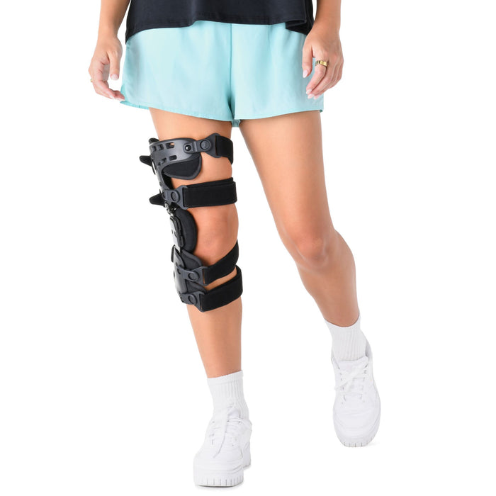 Brace Direct Dual Hinged Osteoarthritis Knee Brace – Adjustable OA Offloader with ROM Control and Condyle Pad L1843/L1851