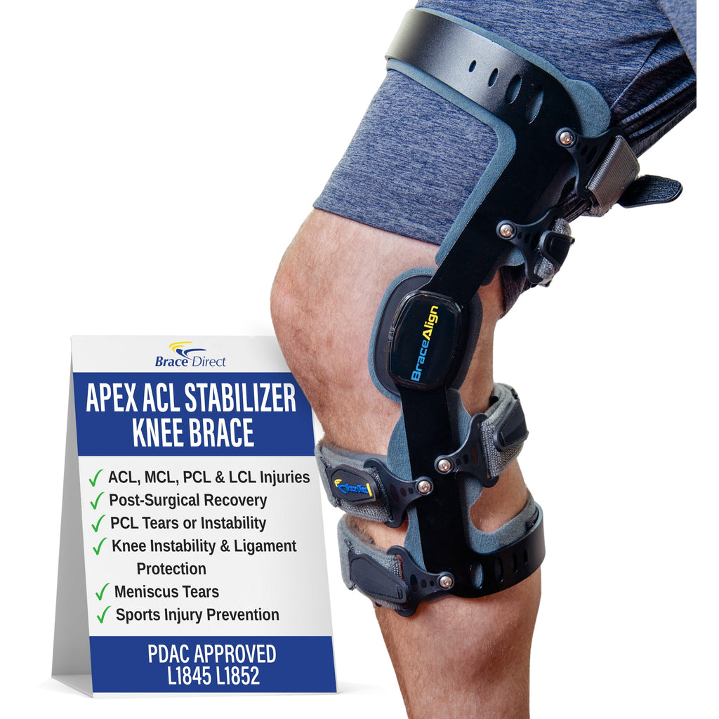 L1845 PDAC Approved Custom Fit ACL Hinged Knee Braces with Double Upri ...