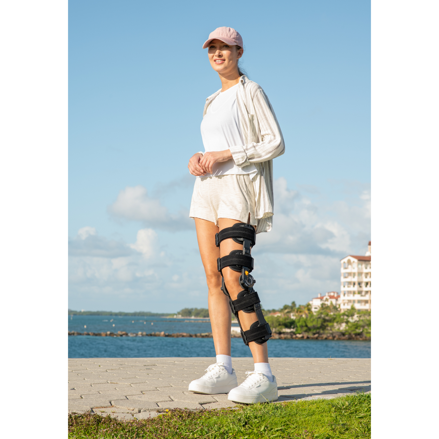 Brace Align FlexTrack ROM Telescoping Post Op Knee Brace - Hinged ...