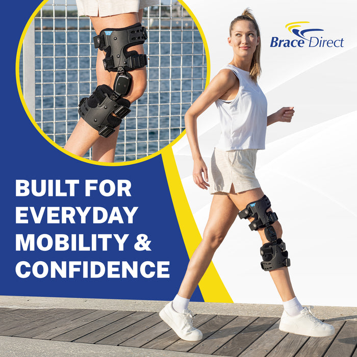 Brace Direct Dual Adjustment Osteoarthritis Knee Brace - Adjustable OA Offloader with ROM Control and Condyle Pad L1843/L1851