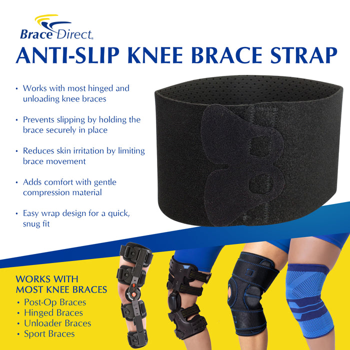 Brace Direct Anti-Slip Strap for Knee Brace - Enhanced Stability & Support for All Knee Braces
