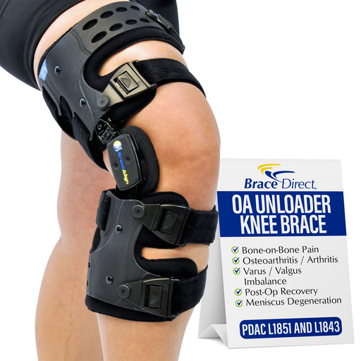 Brace Align ROM Unloader Knee Brace L1843 L1851 - Professional Osteoarthritis Pain Relief Support with Dual Side Stabilizers