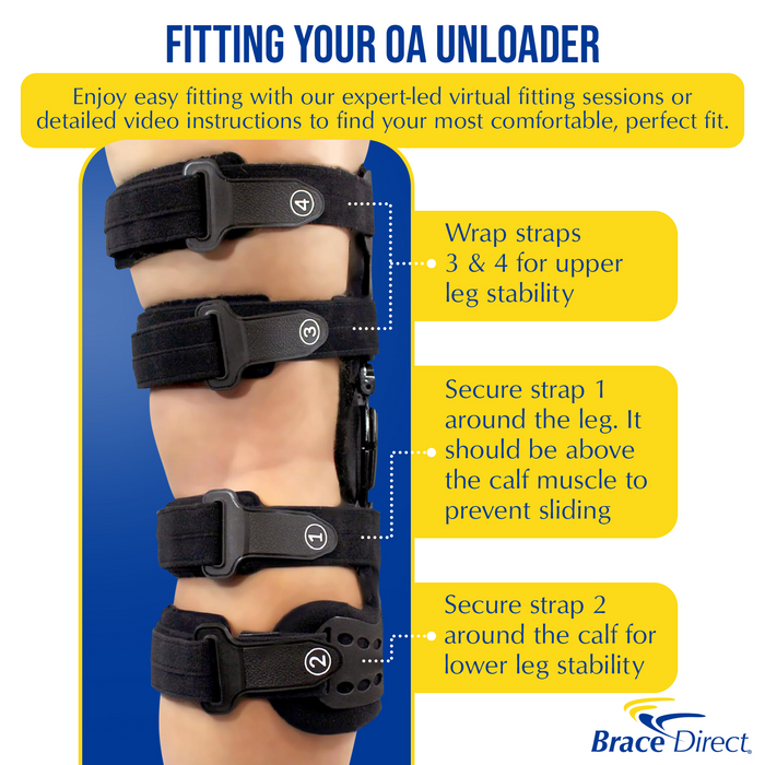 Brace Align ROM Unloader Knee Brace L1843 L1851 - Professional Osteoarthritis Pain Relief Support with Dual Side Stabilizers