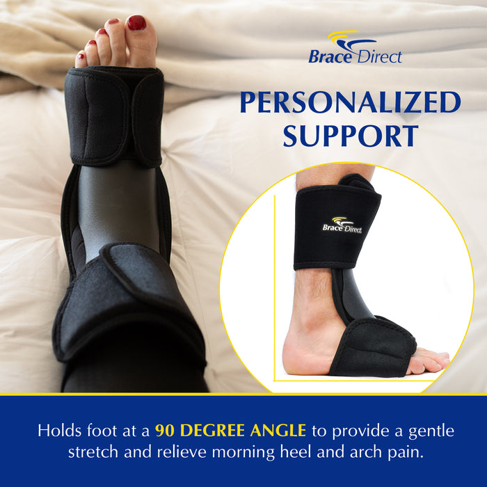 Brace Direct Dorsal Night Splint - Adjustable Relief for Plantar Fasciitis and Heel Pain