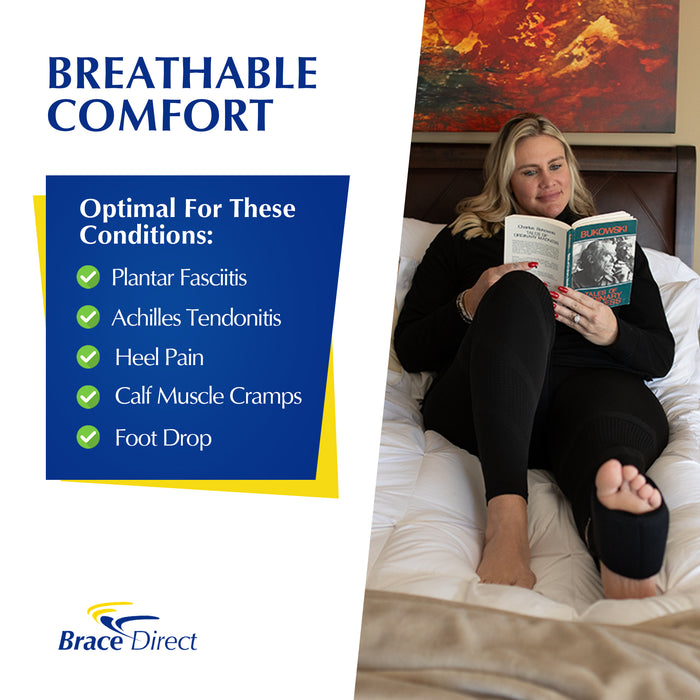 Brace Direct Dorsal Night Splint - Adjustable Relief for Plantar Fasciitis and Heel Pain