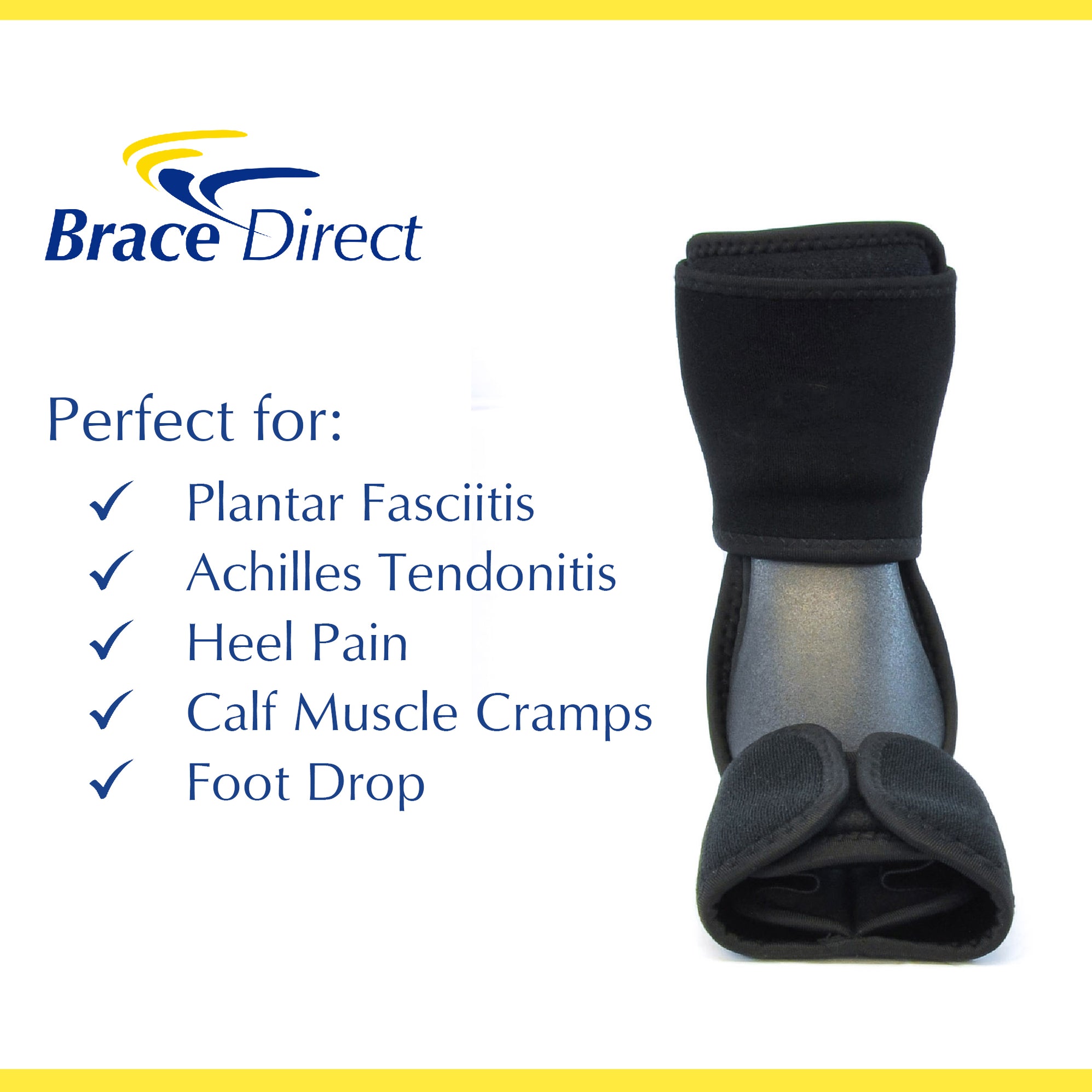 Brace Align Dorsal Plantar Fasciitis Night Splint for Comfortable Sleep ...