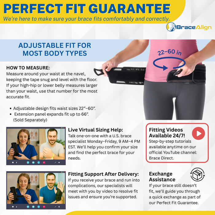 Brace Align GlideFit SI Belt – Sacroiliac Support for Hip, Pelvic & Low Back Pain L0621
