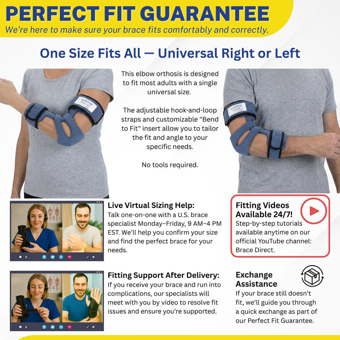 SoftPro Bend to Fit Elbow Orthosis L3762 - Custom Elbow Brace for Contracture Relief