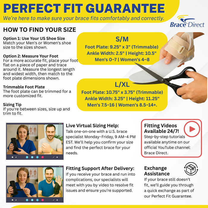 Brace Direct StrideElite Leaf Spring AFO – Lightweight Foot Drop Brace with Flexible Dorsiflexion Support (L1951)