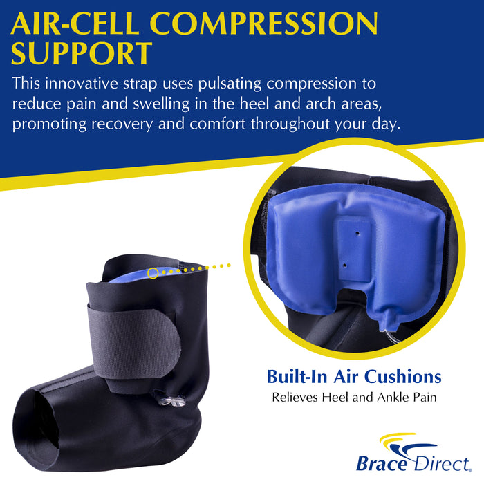 Brace Direct Plantar Fasciitis Pneumatic Foot Strap - Adjustable Relief For Heel Pain & Plantar Fasciitis