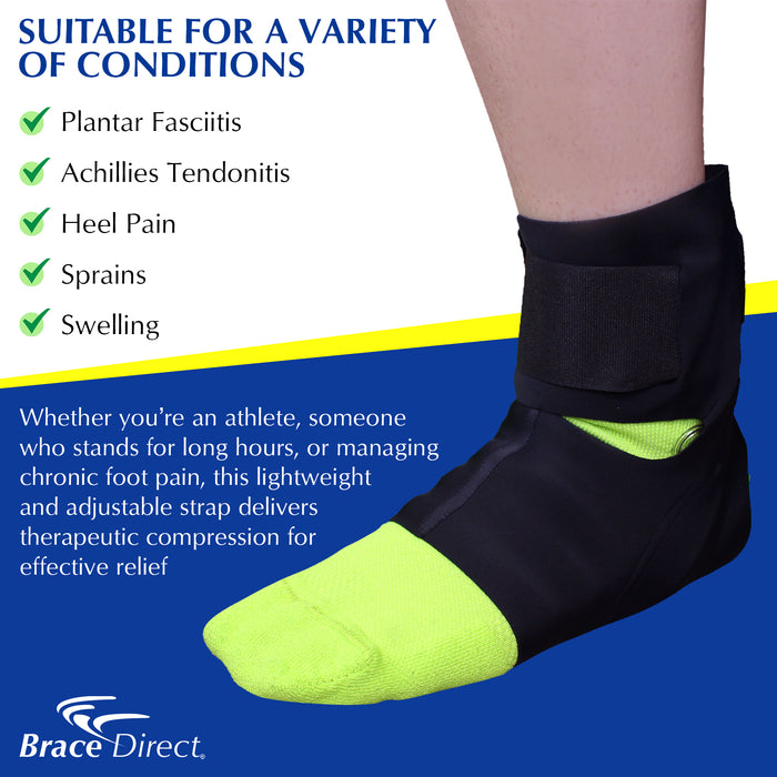 Brace Direct Plantar Fasciitis Pneumatic Foot Strap - Adjustable Relief For Heel Pain & Plantar Fasciitis