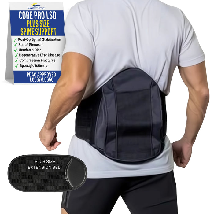Brace Align Core Pro LSO – Lumbar Sacral Orthosis with 6:1 Pulley & Custom Panels L0650 L0637