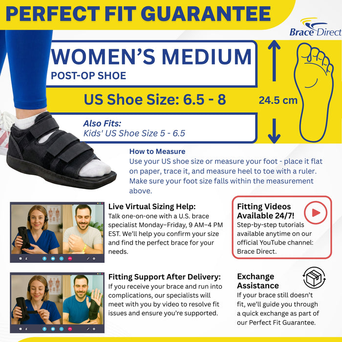 Brace Direct Post Op Shoe – Adjustable Support For Foot Surgery Recovery & Broken Toes