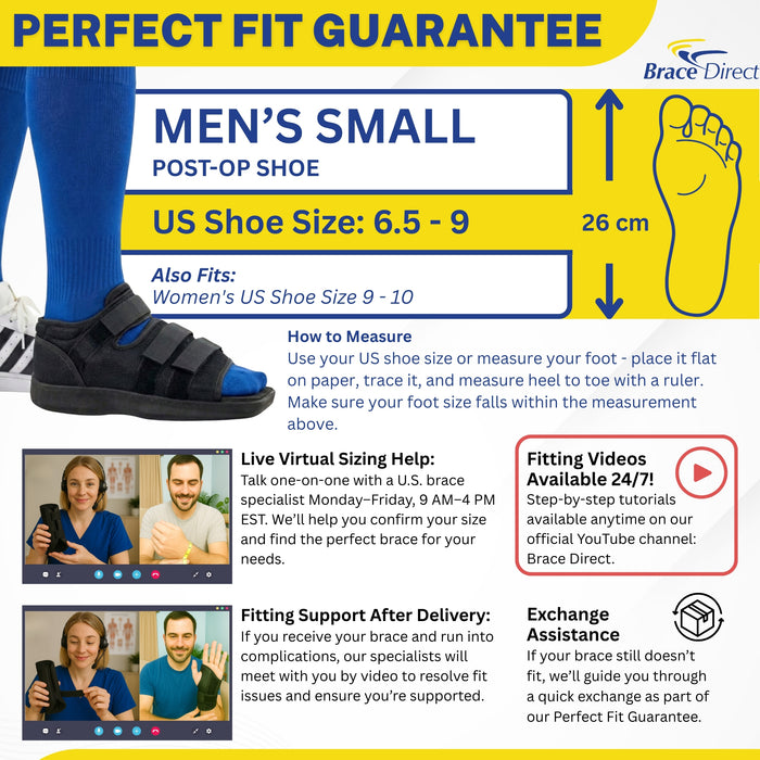 Brace Direct Post Op Shoe – Adjustable Support For Foot Surgery Recovery & Broken Toes