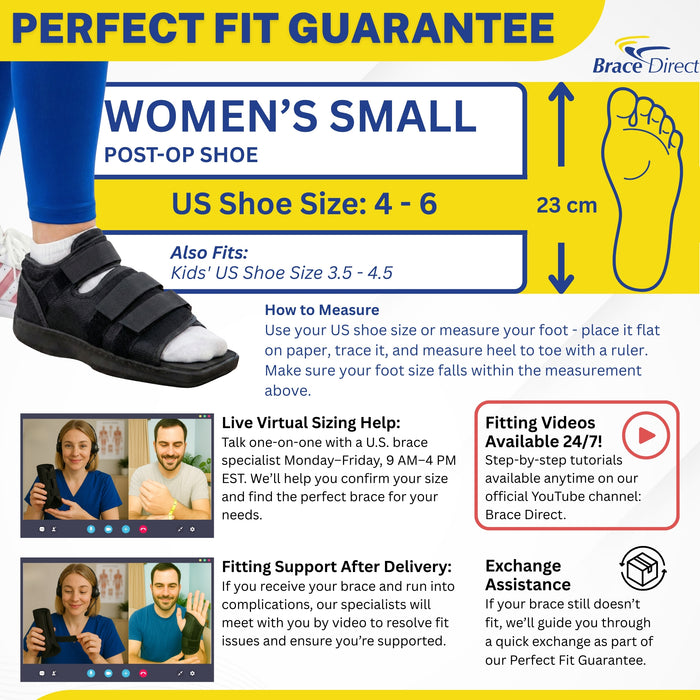 Brace Direct Post Op Shoe – Adjustable Support For Foot Surgery Recovery & Broken Toes