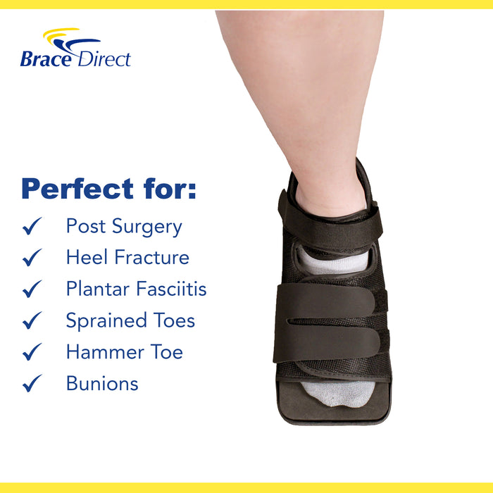 Squared Toe Post Op Shoe – Adjustable Medical Walking Shoe for Foot & Toe Surgery Recovery, Fractures & Bunions by Brace Align – PDAC L3260 – Size XL (US Shoe Men 12.5-14 / Women 13.5-15)