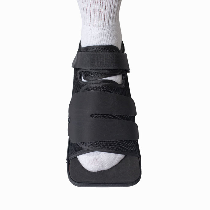 Front close-up of the Brace Direct Unisex Deluxe Post Op Shoe, isolated on white.
