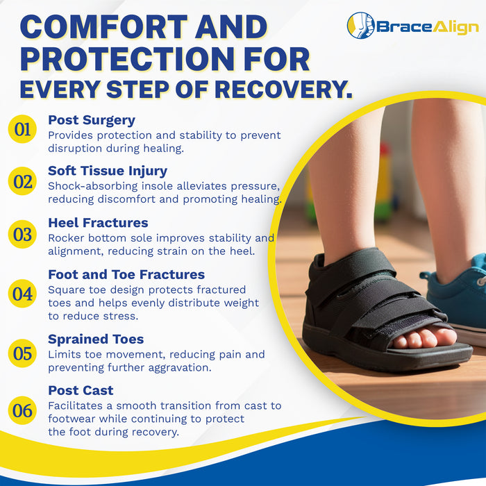 Brace Align Children'S Post Op Shoe - Medical-Grade Recovery Support For Kids L3260