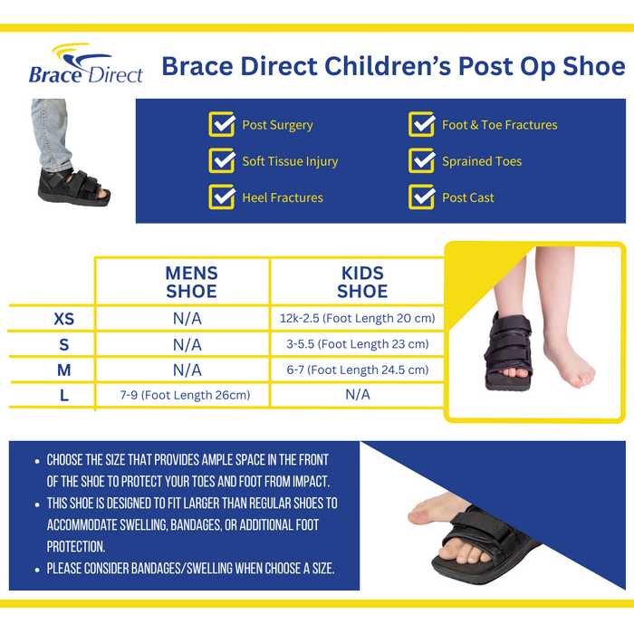 Best Children's Post Op Shoe for Foot Surgery Recovery | Brace Align Pediatric Post Surgical Shoe | BraceDirect.com