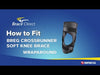 Informational video shows how to fit and wear the Breg CrossRunner Soft Wraparound Knee Brace, by Brace Direct.