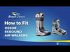 Informational video shows how to fit and wear the Ossur Rebound Air Walker Boots, by Brace Direct.