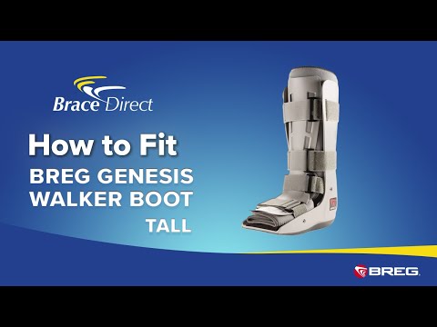 Informational video shows how to fit and wear the Breg Genesis Tall Full Shell Walker Boot, by Brace Direct.