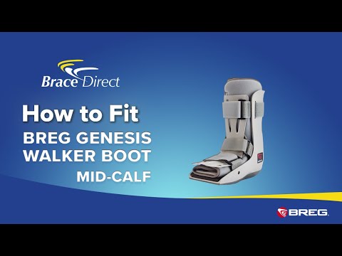 Informational video shows how to fit and wear the Breg Genesis Mid-Calf Full Shell Walker Boot, by Brace Direct.