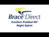 Brace Direct 90 Degree Comfort Padded Night Splint - Premium Relief for Plantar Fasciitis & Heel Pain