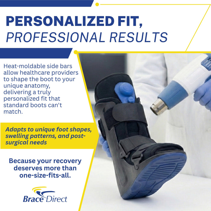 Brace Direct ActivAir Deluxe Short Walking Boot – Pneumatic Air Pump Ankle Immobilization (L4361)