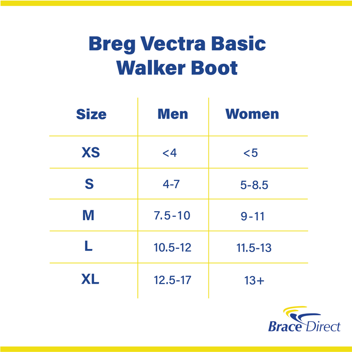 Breg Vectra Basic Tall Walker Boot L4387, L4386 - Extended Support for Lower Leg Recovery