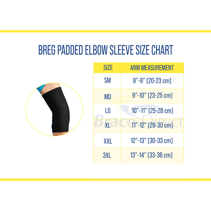 Breg Padded Elbow Sleeve for Tendonitis & Pain Relief | BraceDirect.com
