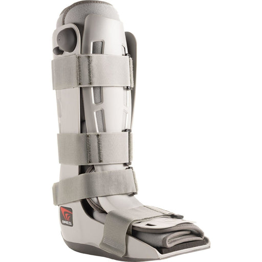 Right side view of the 4-Strap Breg Genesis Full Shell Walker Boot by Brace Direct, isolated on white.