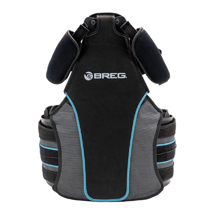 Rear view of the Breg Pinnacle TLSO 464 Back Brace by Brace Direct, isolated on white.