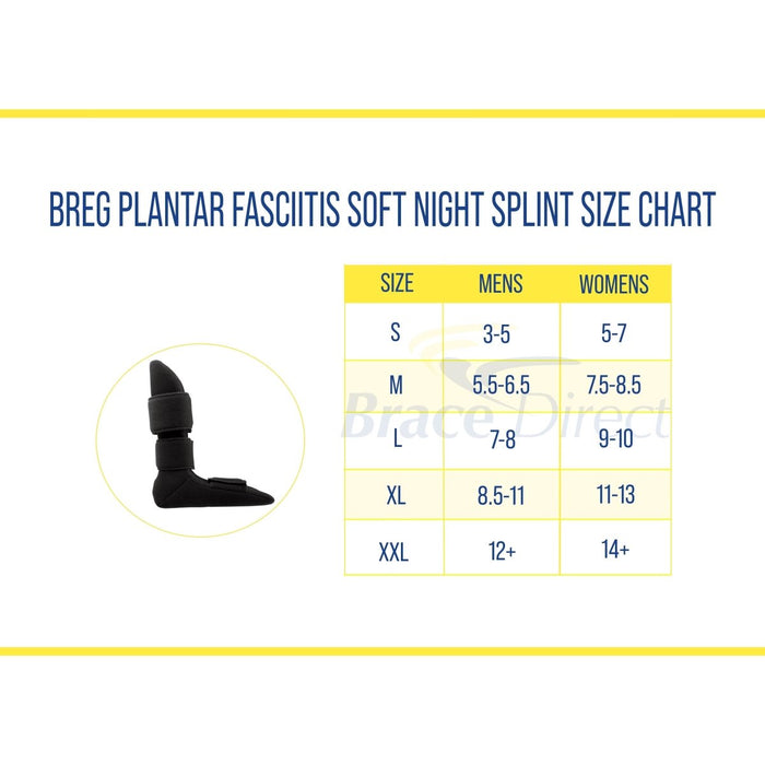 Breg Plantar Fasciitis Soft Night Splint - 11302-S - Brace Direct