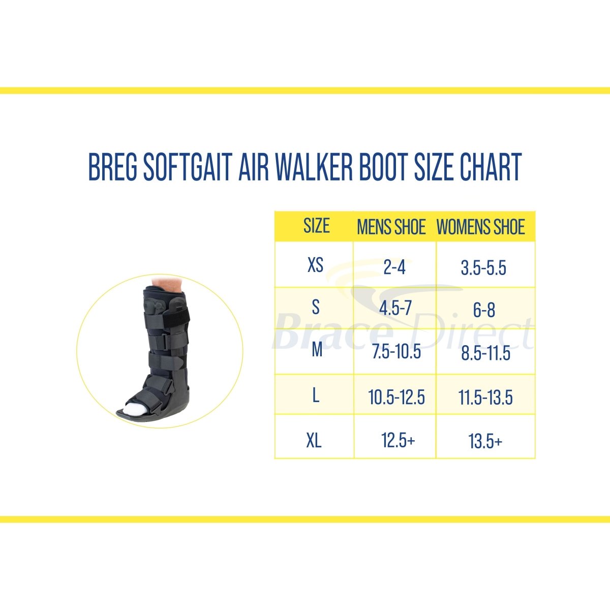 Breg SoftGait Air Tall Walker Boot - 100617-010-XS - Brace Direct