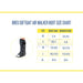 Breg Air-Cushioned SoftGait Walker Boot size chart, by Brace Direct.
