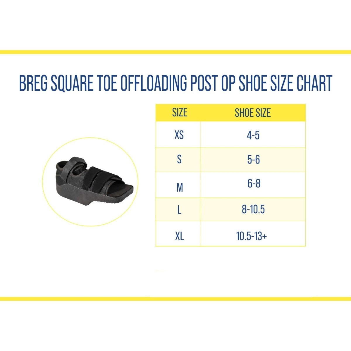 Breg Square Toe Offloading Post Op Shoe - VP50201-010 - Brace Direct