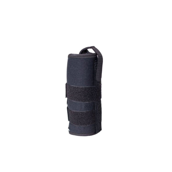 Rear view of the Breg Universal Wrist Splint by Brace Direct, isolated on white.