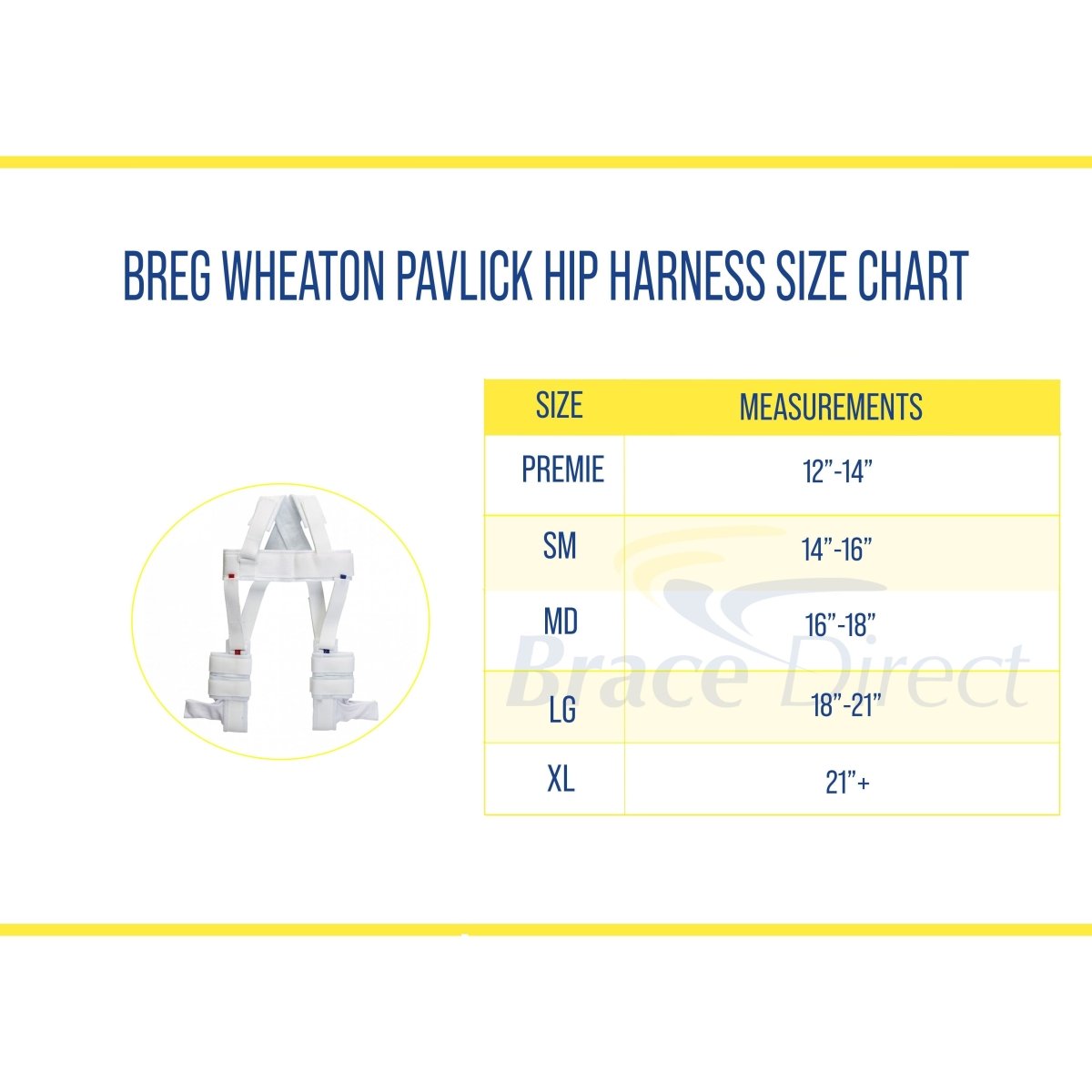 Breg Wheaton Pavlick Hip Harness - L1620-Premie-12-14 - Brace Direct