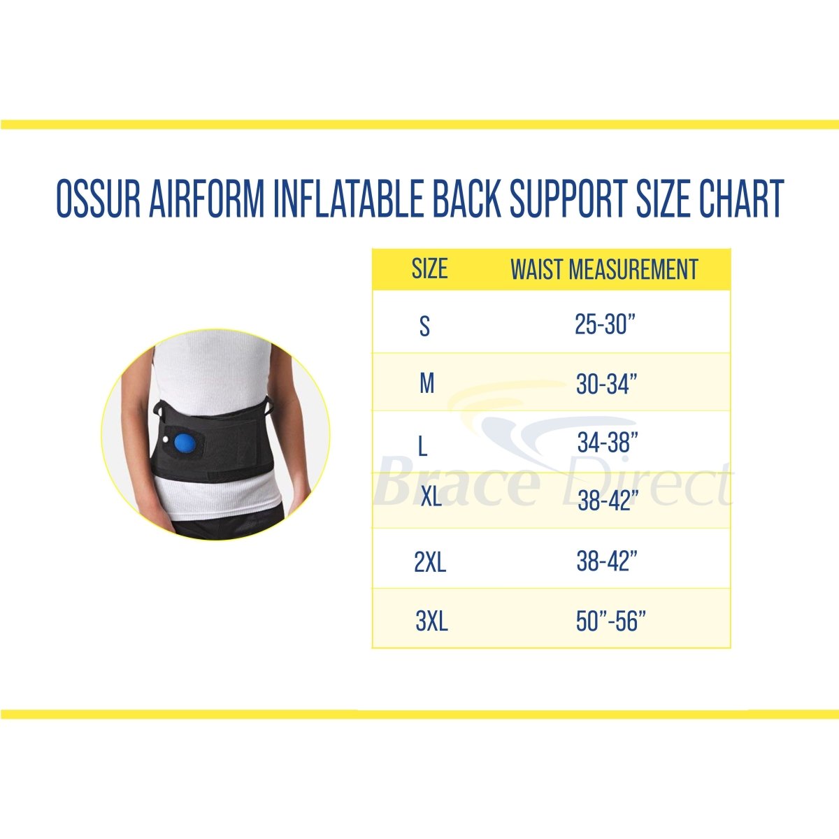 Ossur Airform Inflatable Back Support - 20913-3-209133-3-S - Brace Direct