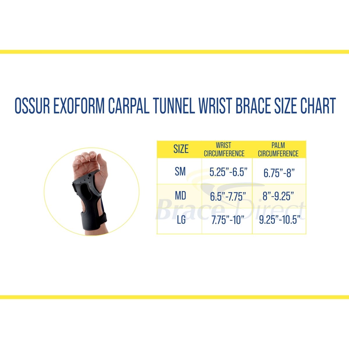 Ossur Exoform Carpal Tunnel Wrist Brace - 51708Exoform-517083-Left Wrist-S - Brace Direct