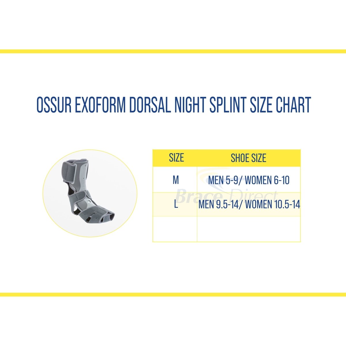 Ossur Exoform Dorsal Night Splint - W-50085 - Brace Direct