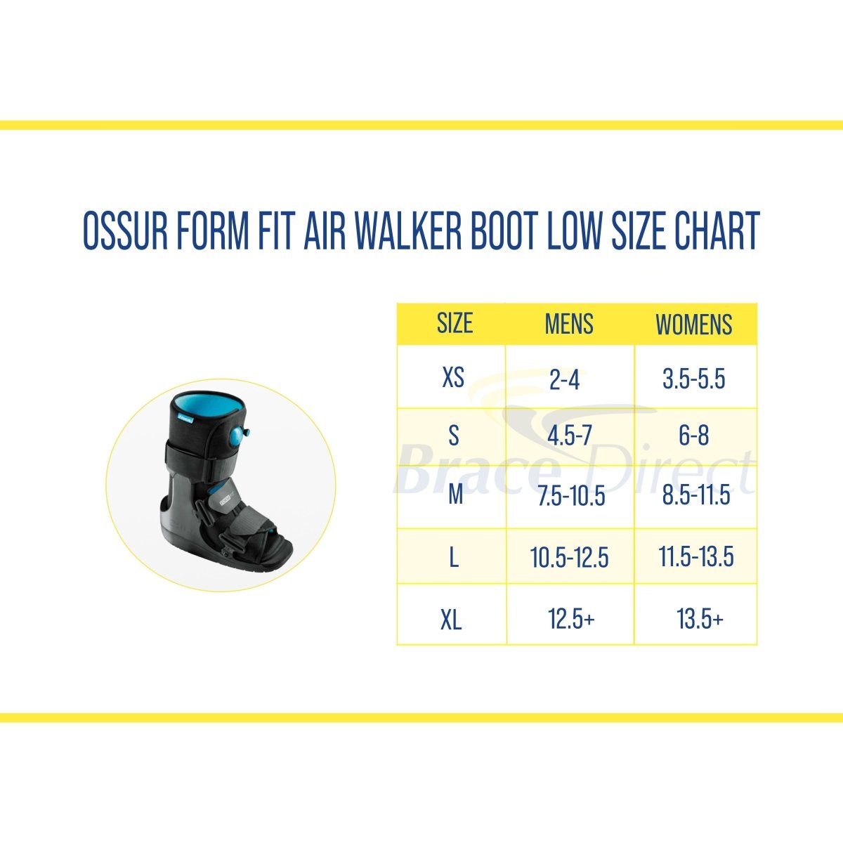 Ossur Form Fit Air Walker Boot L4361 Low - A-W0200-A-W0300BLK - Brace Direct