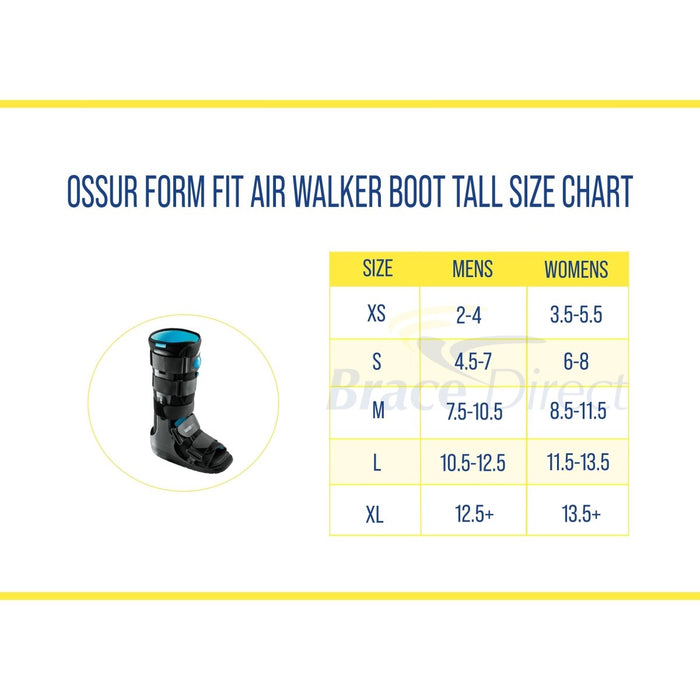 Ossur Form Fit Air Walker Boot Tall - A-W0200T-A-W0200BLK - Brace Direct