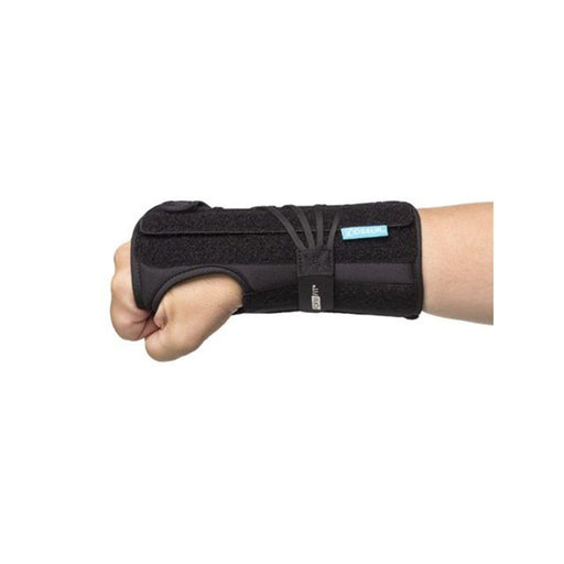 Side view of the Ossur Form Fit Wrist Universal Brace by Brace Direct, worn by a model.