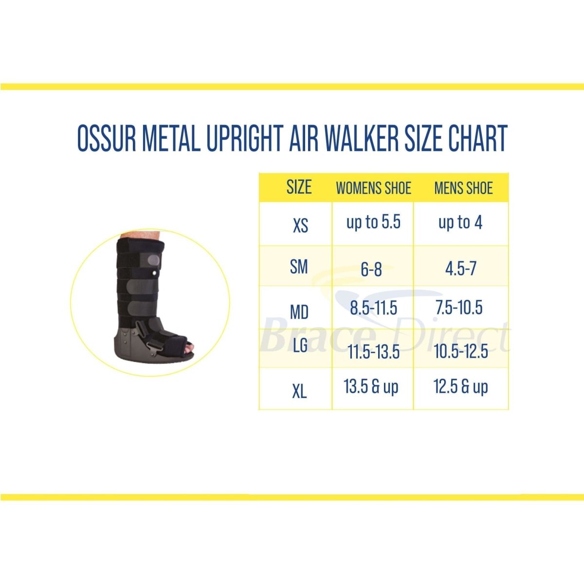 Ossur Metal Upright Air Walker - MAW04-MAW0200-XS - Brace Direct